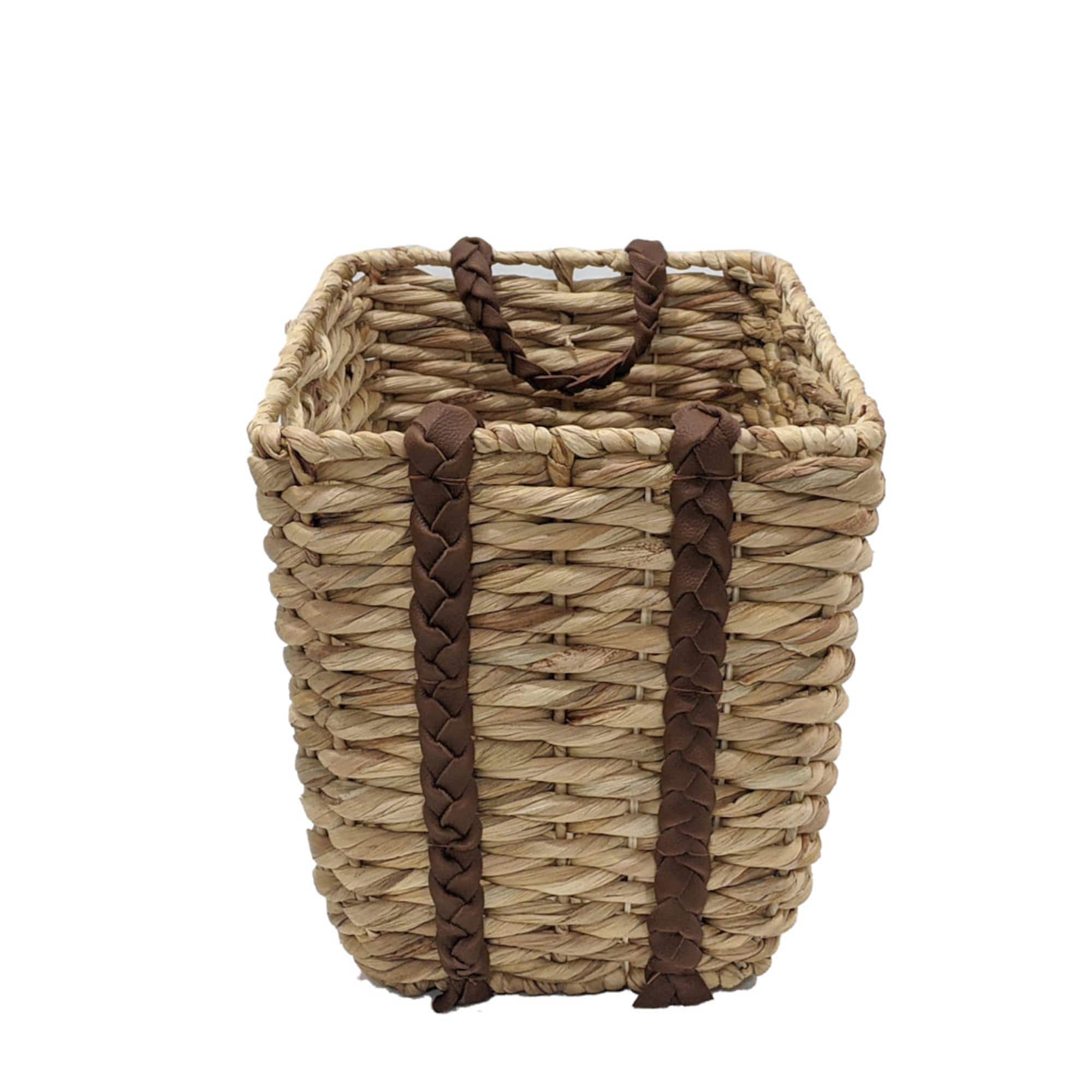 Small Water Hyacinth with Braided Leather Handles by Ashland®